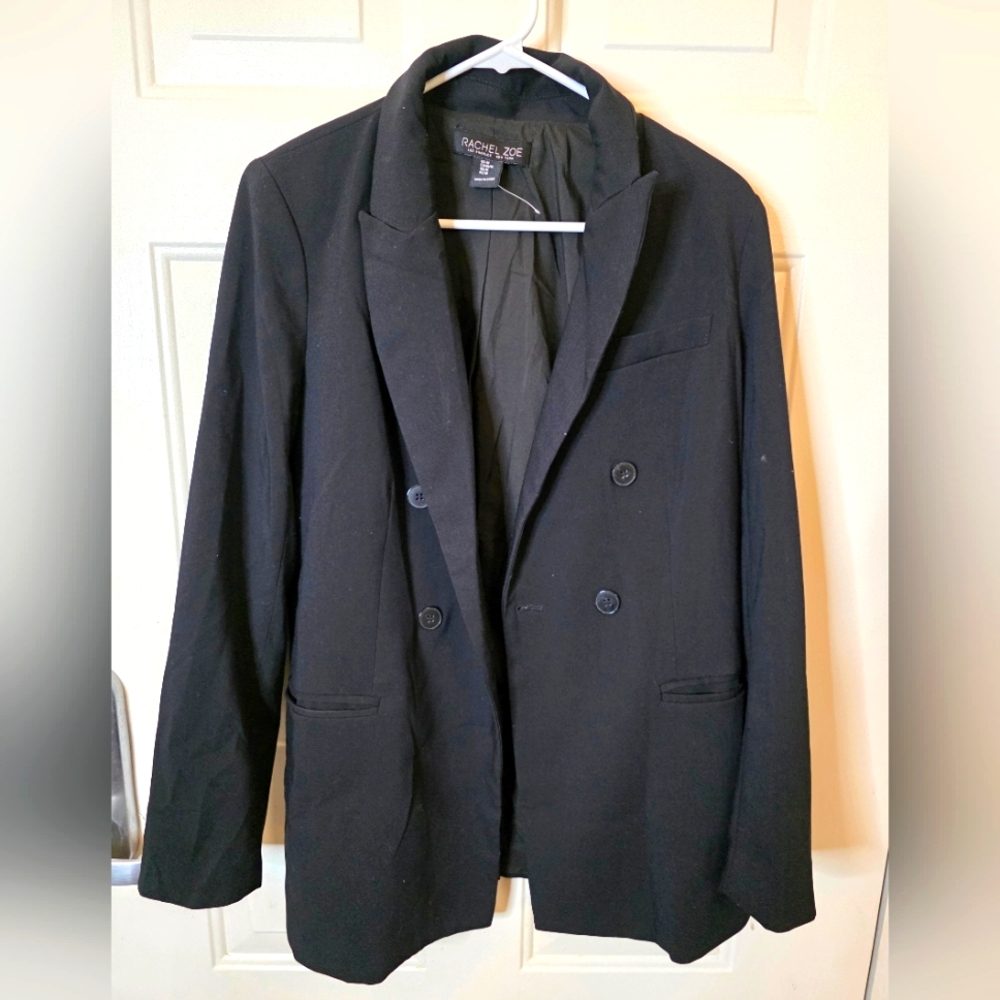 Rachel Zoe Black Double Breasted Women's Blazer Size‎ Medium